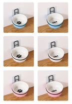 Wall-Mounted Ceramic Cat Dog Bowls Pet Cat Puppy Feeding Product Food Water Bowl For Cat Dog Pet Supplies