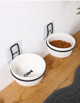Wall-Mounted Ceramic Cat Dog Bowls Pet Cat Puppy Feeding Product Food Water Bowl For Cat Dog Pet Supplies