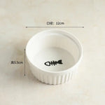 Wall-Mounted Ceramic Cat Dog Bowls Pet Cat Puppy Feeding Product Food Water Bowl For Cat Dog Pet Supplies - WHITE-A
