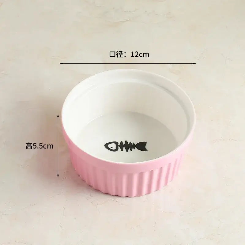 Wall-Mounted Ceramic Cat Dog Bowls Pet Cat Puppy Feeding Product Food Water Bowl For Cat Dog Pet Supplies - Pink-A