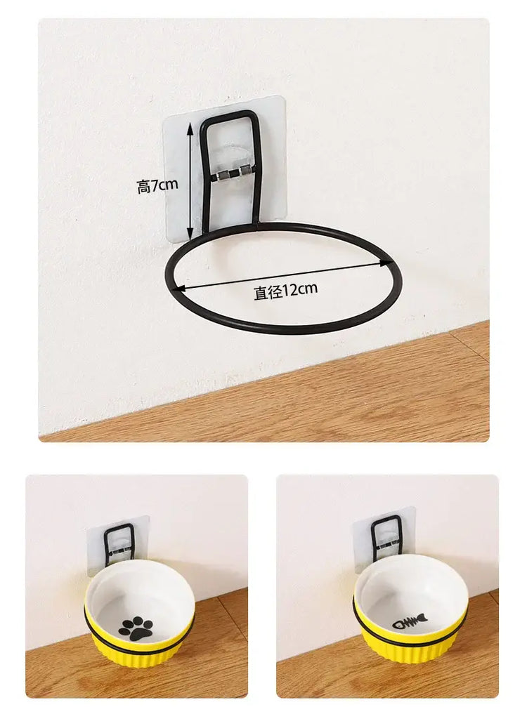 Wall-Mounted Ceramic Cat Dog Bowls Pet Cat Puppy Feeding Product Food Water Bowl For Cat Dog Pet Supplies