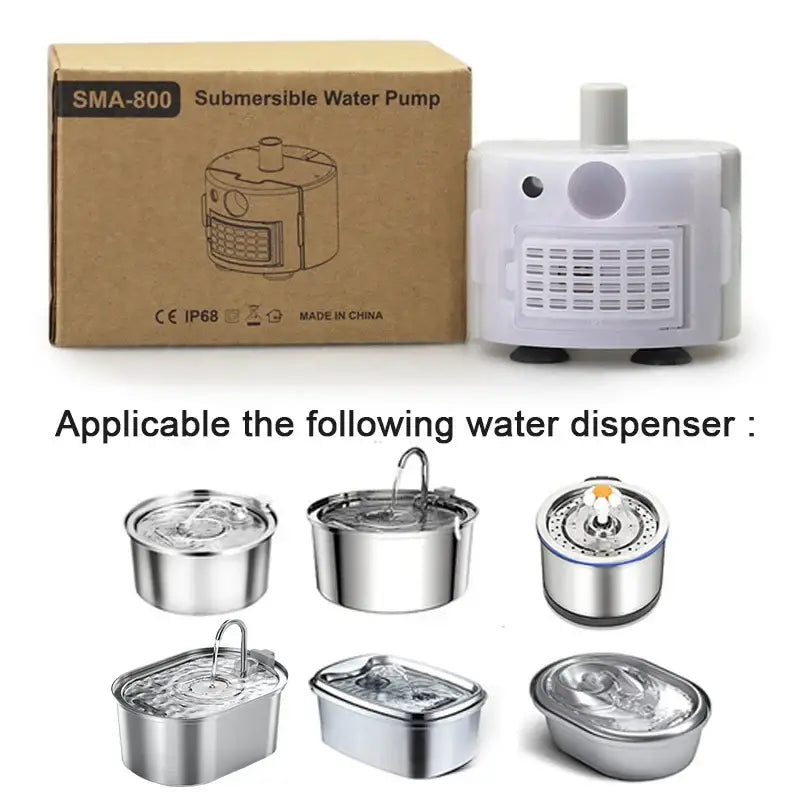 Water Pump Accessories Replace Water Pump for Cat Water Fountain Motor Submersible Pump Pet Cat Water Fountain SMA-800